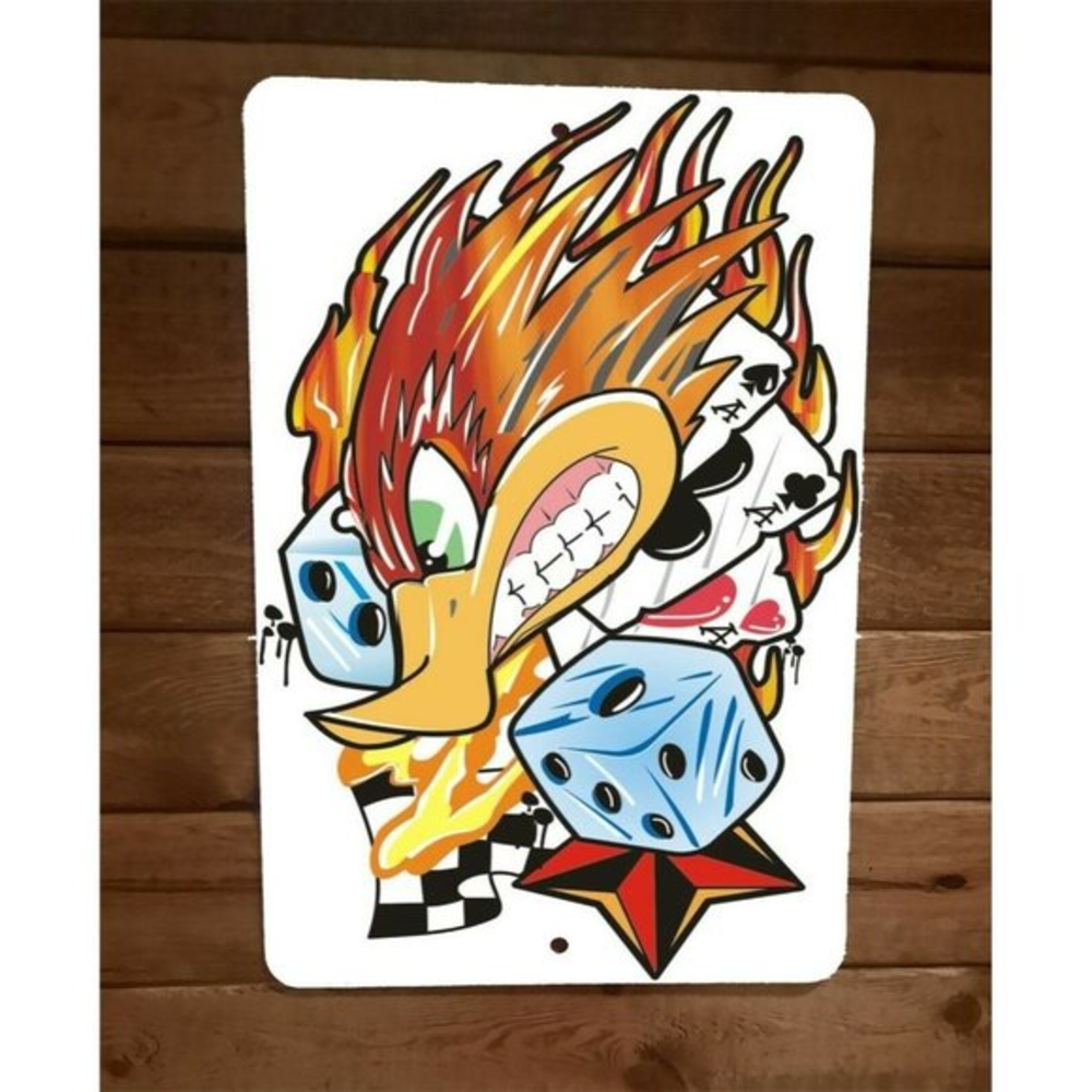 Pica Pau Woodpecker Hot Rod Gasser Art‎ 8x12 Wall Car Sign Garage Poster